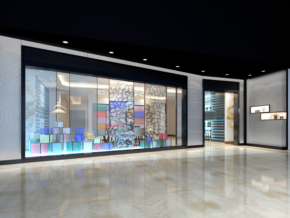 Vitrine de magasin de vêtement